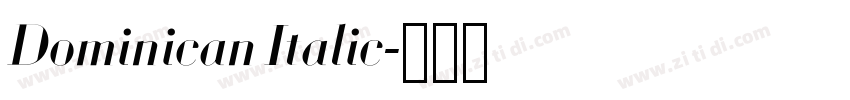 Dominican Italic字体转换